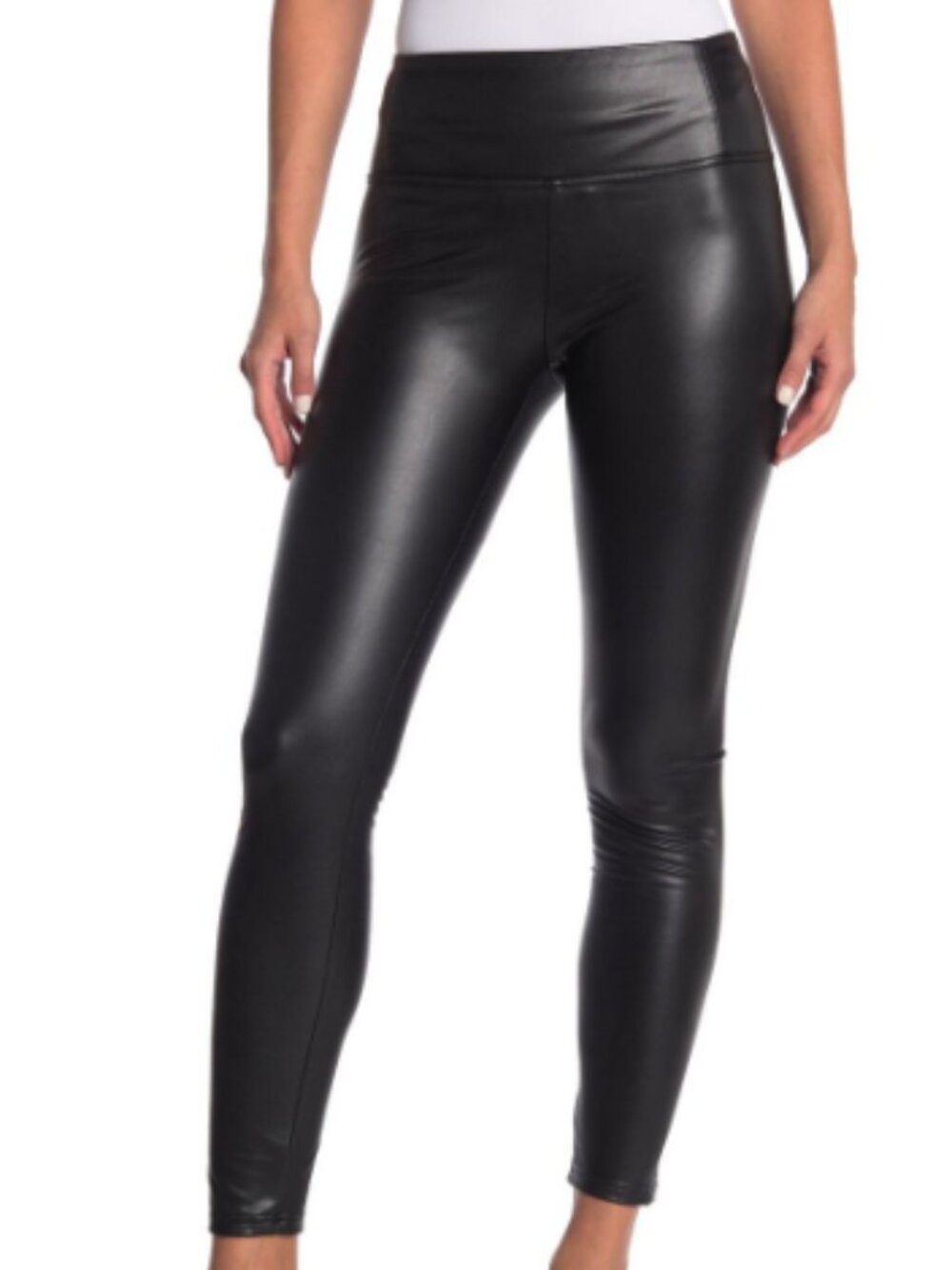 Bagatelle Faux Leather Liquid Leggings - Size L